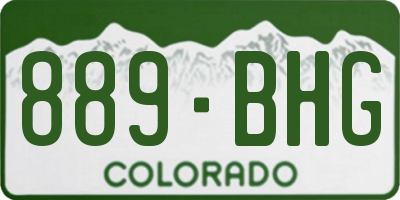 CO license plate 889BHG