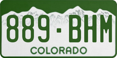 CO license plate 889BHM