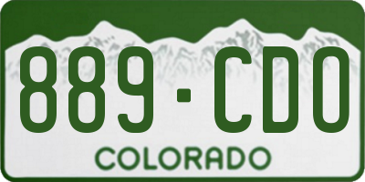 CO license plate 889CDO