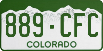 CO license plate 889CFC
