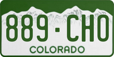 CO license plate 889CHO