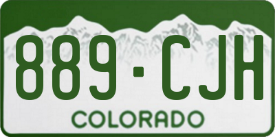 CO license plate 889CJH