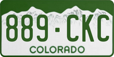 CO license plate 889CKC