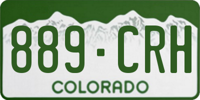 CO license plate 889CRH