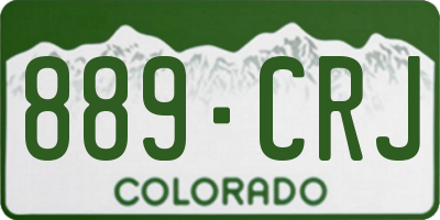CO license plate 889CRJ