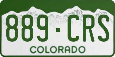 CO license plate 889CRS