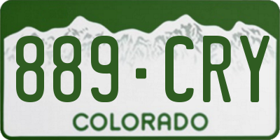 CO license plate 889CRY