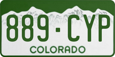 CO license plate 889CYP