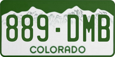 CO license plate 889DMB