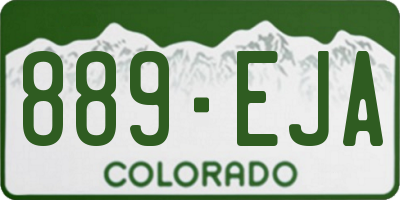 CO license plate 889EJA