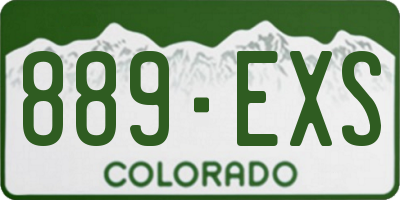CO license plate 889EXS
