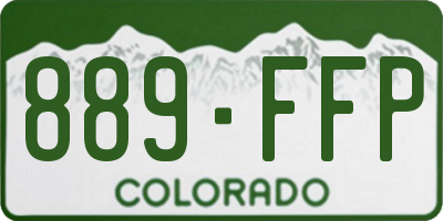 CO license plate 889FFP