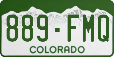 CO license plate 889FMQ
