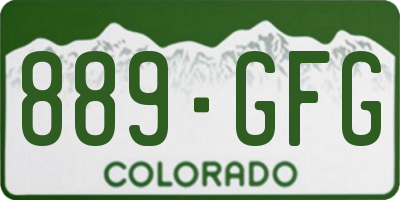 CO license plate 889GFG