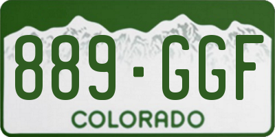 CO license plate 889GGF