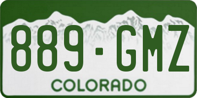CO license plate 889GMZ
