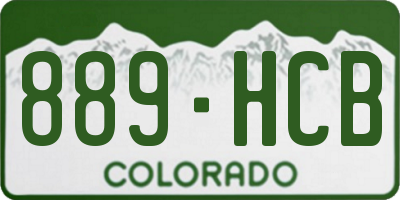 CO license plate 889HCB
