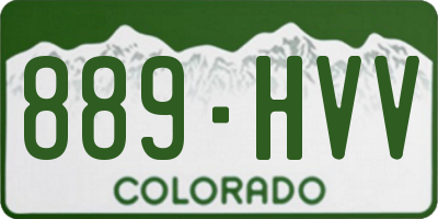 CO license plate 889HVV