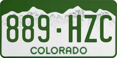 CO license plate 889HZC