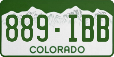 CO license plate 889IBB