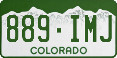 CO license plate 889IMJ