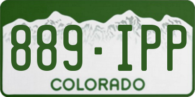 CO license plate 889IPP