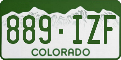 CO license plate 889IZF