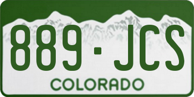 CO license plate 889JCS