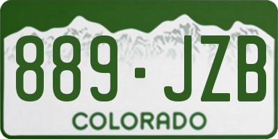CO license plate 889JZB