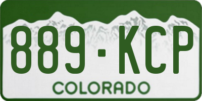 CO license plate 889KCP