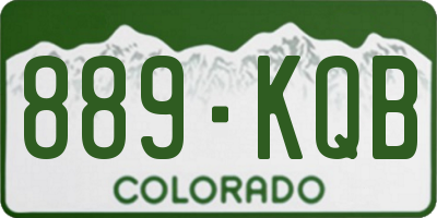 CO license plate 889KQB