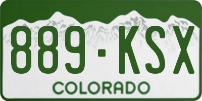 CO license plate 889KSX