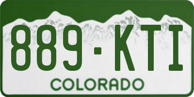CO license plate 889KTI