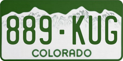CO license plate 889KUG