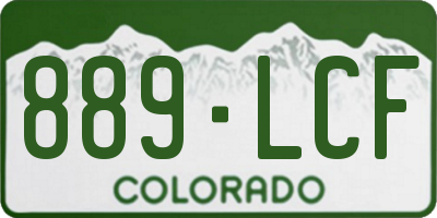 CO license plate 889LCF