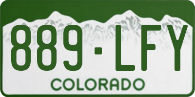 CO license plate 889LFY
