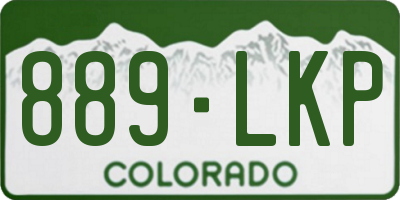 CO license plate 889LKP