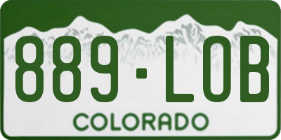 CO license plate 889LOB