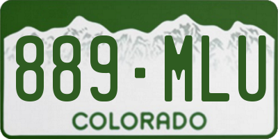 CO license plate 889MLU