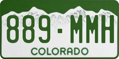 CO license plate 889MMH