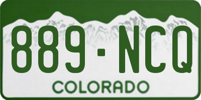 CO license plate 889NCQ