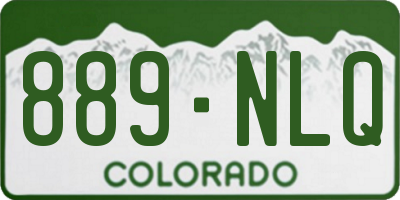 CO license plate 889NLQ