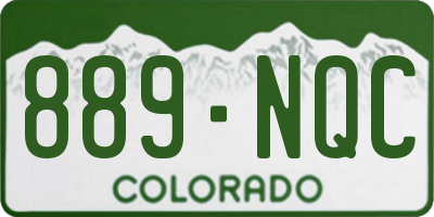 CO license plate 889NQC