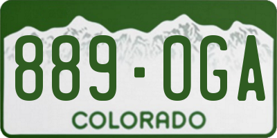 CO license plate 889OGA