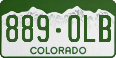 CO license plate 889OLB