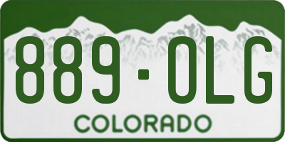 CO license plate 889OLG
