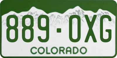 CO license plate 889OXG