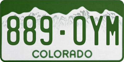 CO license plate 889OYM