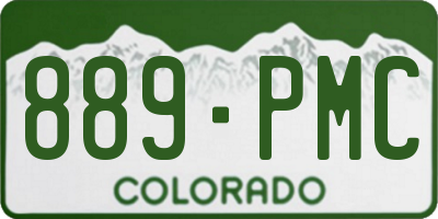 CO license plate 889PMC