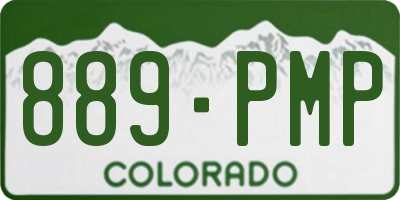 CO license plate 889PMP